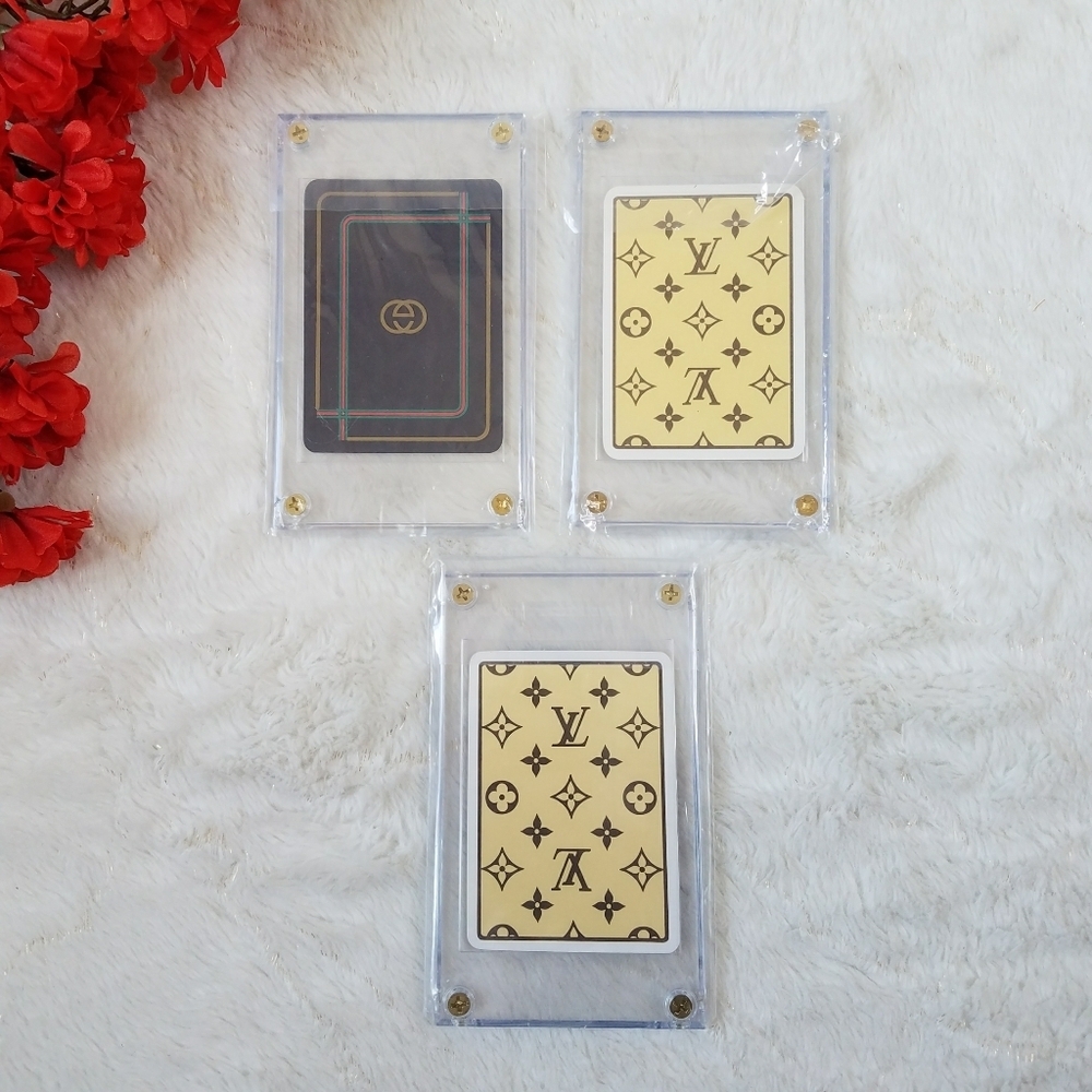 Authentic Gucci/Louis Vuitton Playing Cards x 3